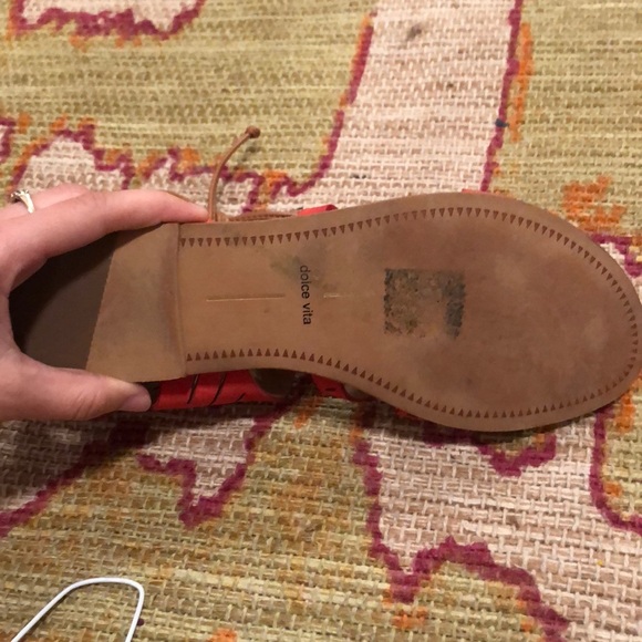 Red dolce vita sandals - Picture 2 of 5